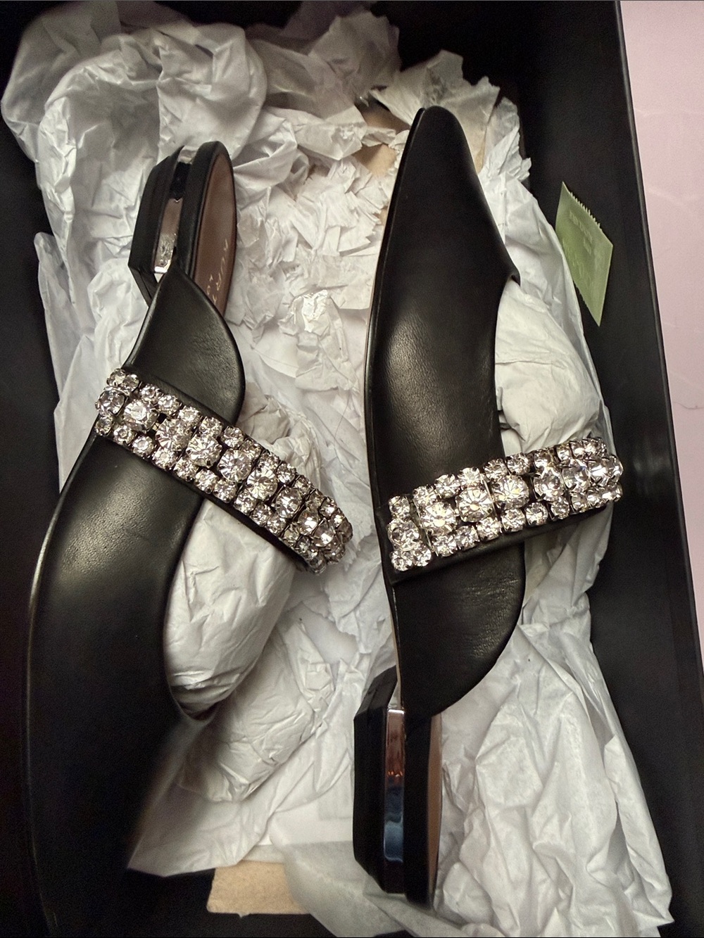 Kurt Geiger Black Crystal Strap Pointed Mules size EUR36 - US 6 - Picture 6 of 6